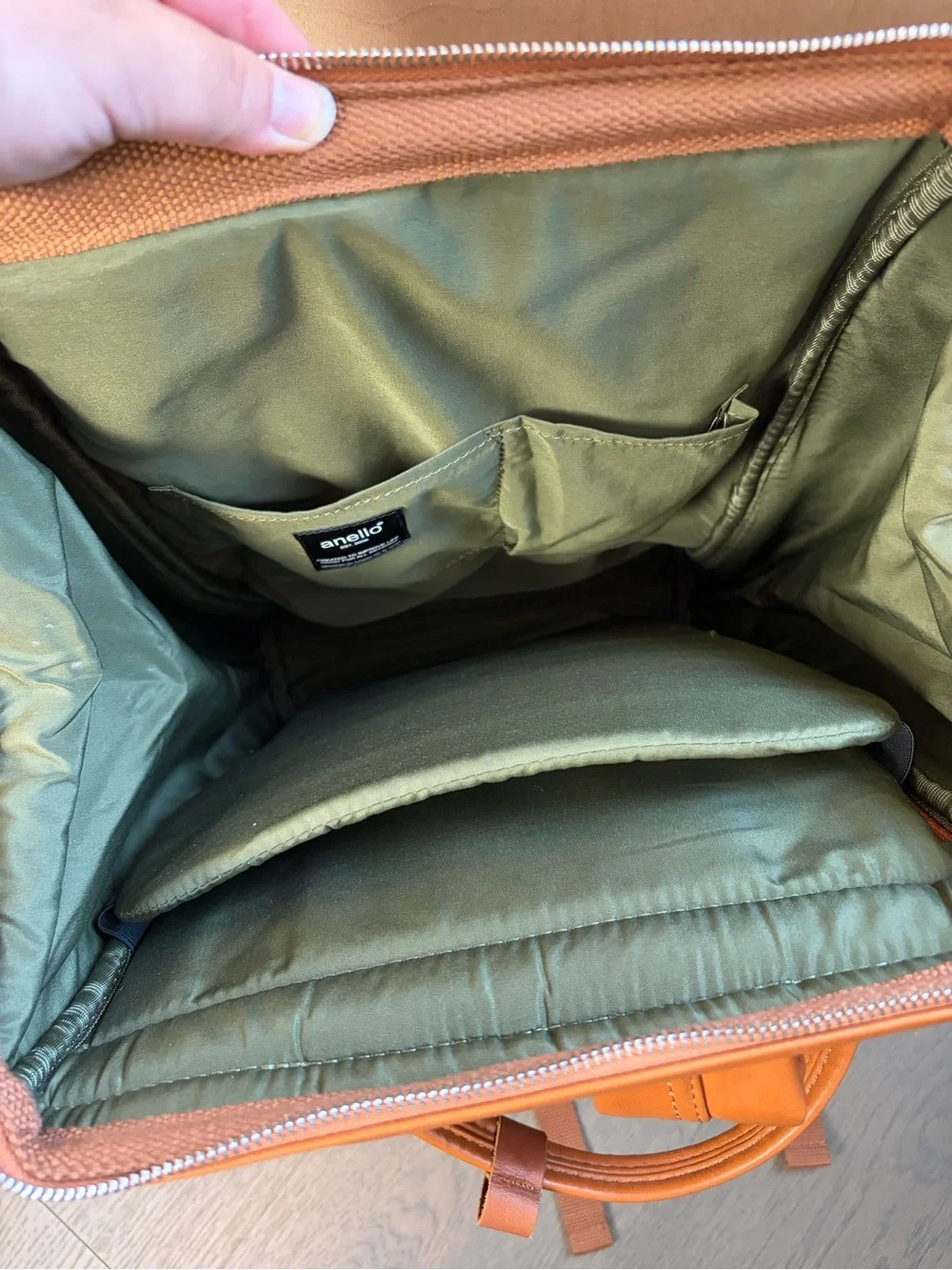 Anello Designed in Japan Smooth Leather Backpack Laptop Storage